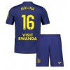 Camiseta Atletico Madrid Nahuel Molina #16 Segunda Equipación Replica 2025-26 para niños mangas cortas (+ Pantalones cortos)